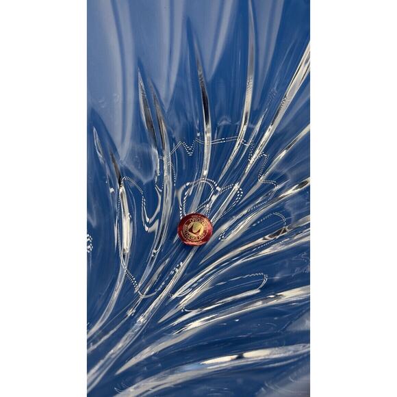 Walther Glas Ombre Clear Frosted Leaf Shaped Serving Bowl From Germany - Picture 7 of 11